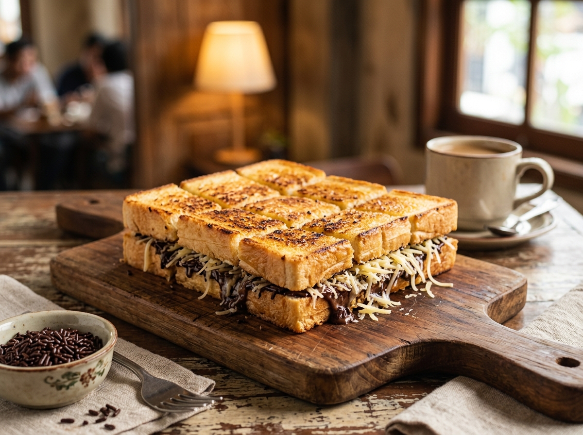 Roti Bakar Bandung Cokelat Keju Susu